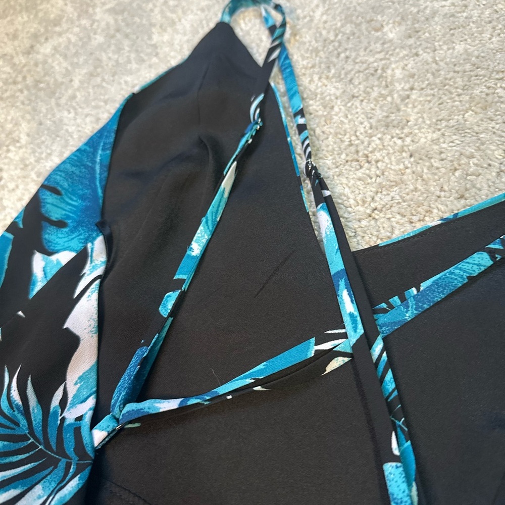 Forever 21 Teal Leaf Dress - Picture 4 of 7